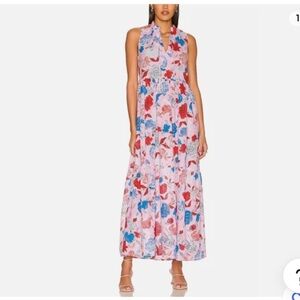 BB Dakota Steve Madden cotton floral maxi dress in pink floral. Size XS